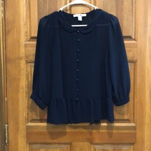 Peplum Navy blouse
